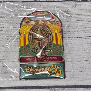 NEW! Disney Parks Grand Californian Hotel & Spa 2025 Holiday Stained Glass pin